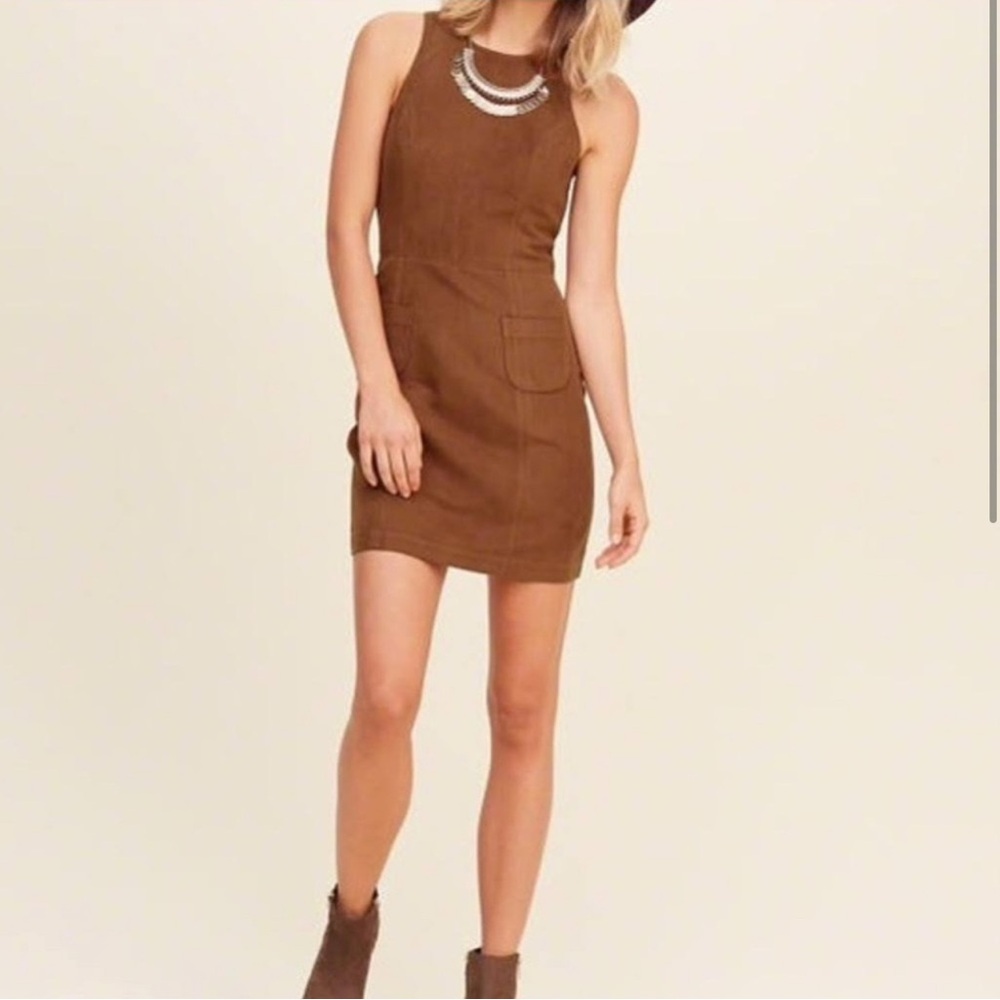 Hollister Brown Faux Suede Dress